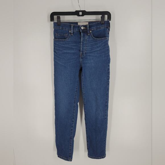 Everlane Cigarette Wash High Rise Slim Straight Ankle Button Fly Jeans 24 - Picture 1 of 9